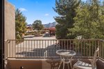 A small patio allows you to enjoy Sedona views with your morning coffee
